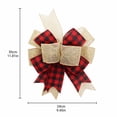thumbnail image 4 of Christmas Wreath Bows, Red Black Buffalo Plaid Bows for Wreath, Rustic Farmhouse Bows for Front Door, Winter Christmas Tree Bows for Indoor Outdoor Xmas Decorations 2 Pack(Red&White), 4 of 8