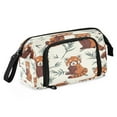 thumbnail image 2 of Nylon Fish Mouth Pencil Case with Large Capacity Zipper Pencil Pouch Red Panda Pattern Pencil Bag Organizers, 2 of 7
