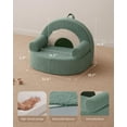 thumbnail image 3 of Toddler Chair Comfy, Foam Kids Chair with Soft Teddy Plush, Toddler Reading Chair with Cute Rainbow Designs- Sage Green, 3 of 18