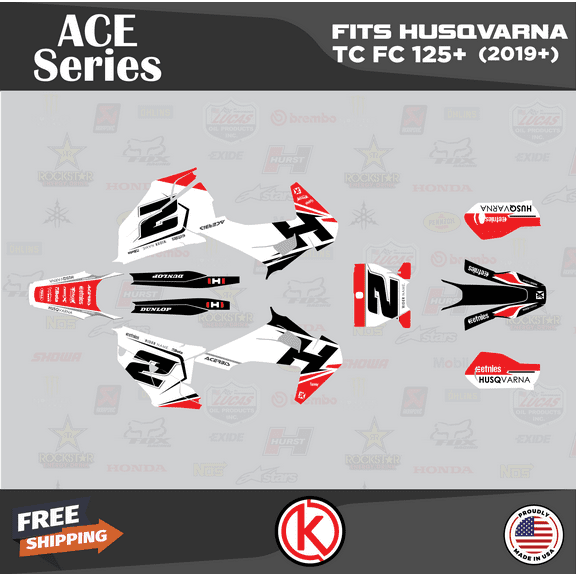 Kalair GFX Graphics Kit for Husqvarna TC125, TC250, FC250 and FC350 FC450 (2019-2022) Ace Series
