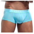 thumbnail image 2 of ropa interior de seda de hielo para hombres ropa interior sexy pantalones cortos calzoncillos bolsa de letras calzoncillos suaves bragas azul cielo / 2xl, 2 of 7