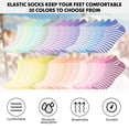 thumbnail image 5 of Loritta 30 Pairs Ankle Socks for Women Colorful Low Cut Socks Bulk Pack Womens Socks Size 9-11, 5 of 7