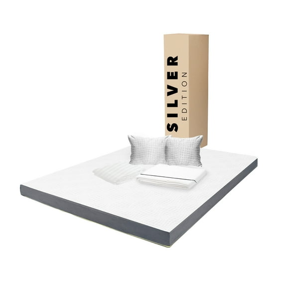 Colchón Queen Size 15 cm + Sábanas, Protector y Almohada