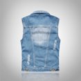 thumbnail image 3 of KTMKH Fashion Mens Denim Vest Jacket Sleeveless Pockets For Casual Wear Top Blouse, 3 of 9
