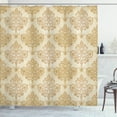 thumbnail image 1 of Ambesonne Vintage Shower Curtain, Baroque Curved Flowers, 69"Wx70"L, Cream Pale Brown, 1 of 3
