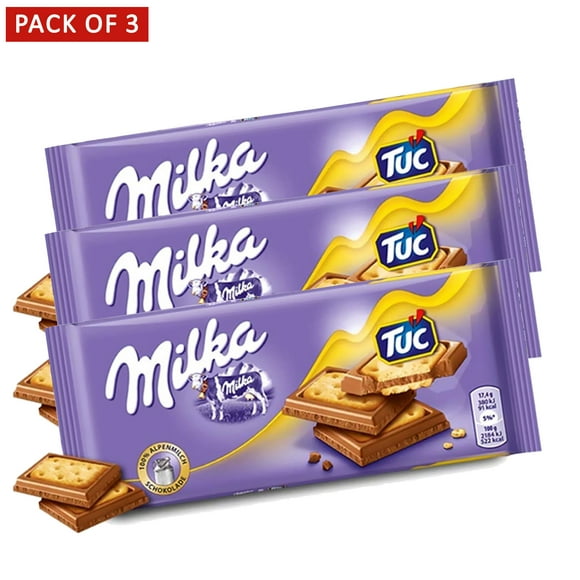 Milka Chocolate Sandwich TUC 87g (Pack of 3)