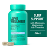Love Wellness Sleeping Beauty, Sleep Support, with Melatonin, Magnesium & L-Theanine, 60 Count Sleep Aid