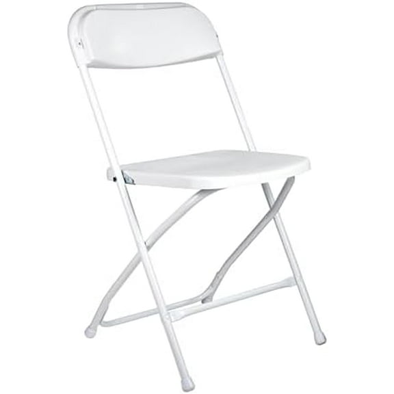 Plastic Folding Chair, 10 Pack, 650lb Weight Capacity - Indoor Outdoor, Portable, Stackable with Steel Frame - for Events, Office, Wedding, Party, Picnic, Kitchen, Dining$$Furniture