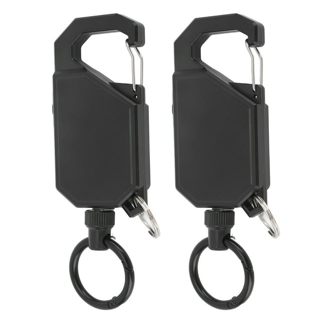 2Pcs Outdoor Heavy Duty Retractable Keychain Heavy Duty Key Chain for Fishing Rod Keys Work Documents