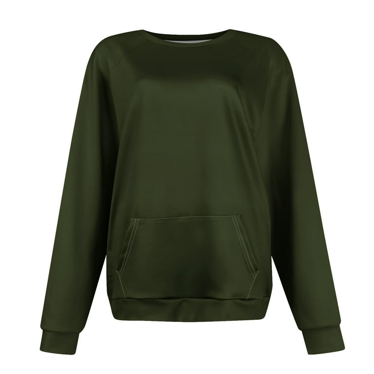 Khaki green sweatshirt womens sale