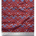 thumbnail image 1 of Soimoi Poly Georgette Fabric Scales Geometric Printed Fabric 1 Yard 42 Inch Wide, 1 of 3