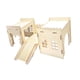 thumbnail image 5 of Castillo de madera para escondite de conejos, casa de madera ventilada para conejos, hábitats con escaleras tipo cueva para que pequeños animales, 5 of 9
