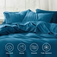 thumbnail image 3 of Juego de sábanas Bedsure Twin XL para dormitorio, 3 piezas, azul turquesa, 3 of 7