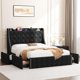 thumbnail image 3 of Garvee Base de Cama con Plataforma de Tamaño Matrimonial de 46,4", con 4 Cajones y Estación de Carga, Negro, 3 of 8