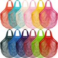 thumbnail image 1 of 12 PCS Red de Compras de Algodón y Lino JM 40 * 35 cm Bolsa de Red Portátil Reutilizable, 1 of 5