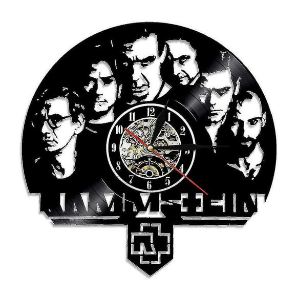 Ruikailucky-creative Vinyl Clock Heavy Metal Band Vinyl Record Wall Clock Silent Sweep Seconds Wall Art Decoration Clock Guanguan