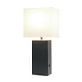 thumbnail image 4 of Elegant Designs Modern Leather Table Lamp with USB and White Fabric Shade, 4 of 7