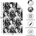 thumbnail image 3 of GZHJMY Cartoon Octopus Kraken Black White Kitchen Towels Dish Bar Tea Towel Dishcloths 1 Pack Super Absorbent Soft 18 x 28 inches, 3 of 7