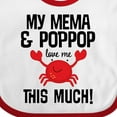 thumbnail image 4 of Inktastic Mema and Pop Pop Love Me Grandson Boys or Girls Baby Bib, 4 of 4