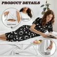 thumbnail image 6 of DISNIMO Moon Sun Printed Womens Pajama Set, Star Printed Sleepwear Casual 2 Piece Pjs Set Short Sleeve Tops and Capri Pant Lounge, S, 6 of 7