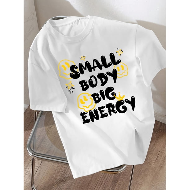 Nueva camiseta elegante, informal y holgada de primavera y verano para niños, con diseños de dibujos animados de moda y estampados de letras geniales, perfecta para el uso diario.