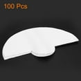 thumbnail image 3 of Uxcell 100 Pack Coffee Filters, Half Moon Shape Paper Filter White for Home Office Use Pour Over Coffee Maker, 3 of 6