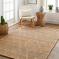 thumbnail image 4 of Hauteloom Croft Jute Living Room, Bedroom Area Rug - Contemporary - Tan, Black, Peach - 8' x 10', 4 of 12