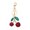 Style C, variant on Eosunjian Keychain Bag Charm with Golden Shimmering Resin Cherries Hypoallergenic Steel Key Pendant Bag Wallet Accessory Style A