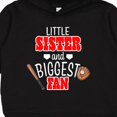 thumbnail image 3 of Inktastic Little Sister and Biggest Fan Baseball Glove and Bat Toddler Hoodie, 3 of 4