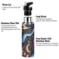 thumbnail image 3 of Yayeee 20oz Insulated Water Bottle Double Wall Stainless Steel with Flip Straw Lid, Zodiac Stars, 3 of 7