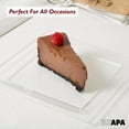 thumbnail image 3 of Ilyapa 50 Pack 6 Inch Disposable Dessert Plates, Plastic Party Sets for 50 Guests, Clear Appetizer and Cake Plates 6", Party & Dinner Accessories, Square, 3 of 7
