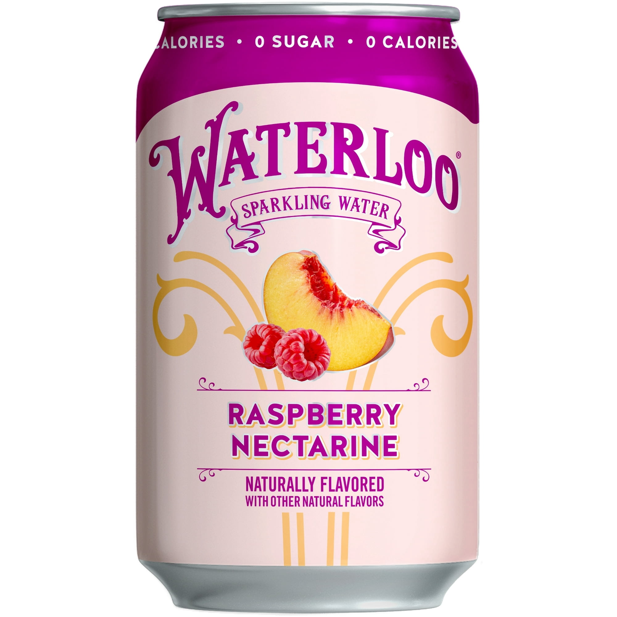 Waterloo Sparkling Water, Raspberry Nectarine, 12 fl oz, 8 pack cans