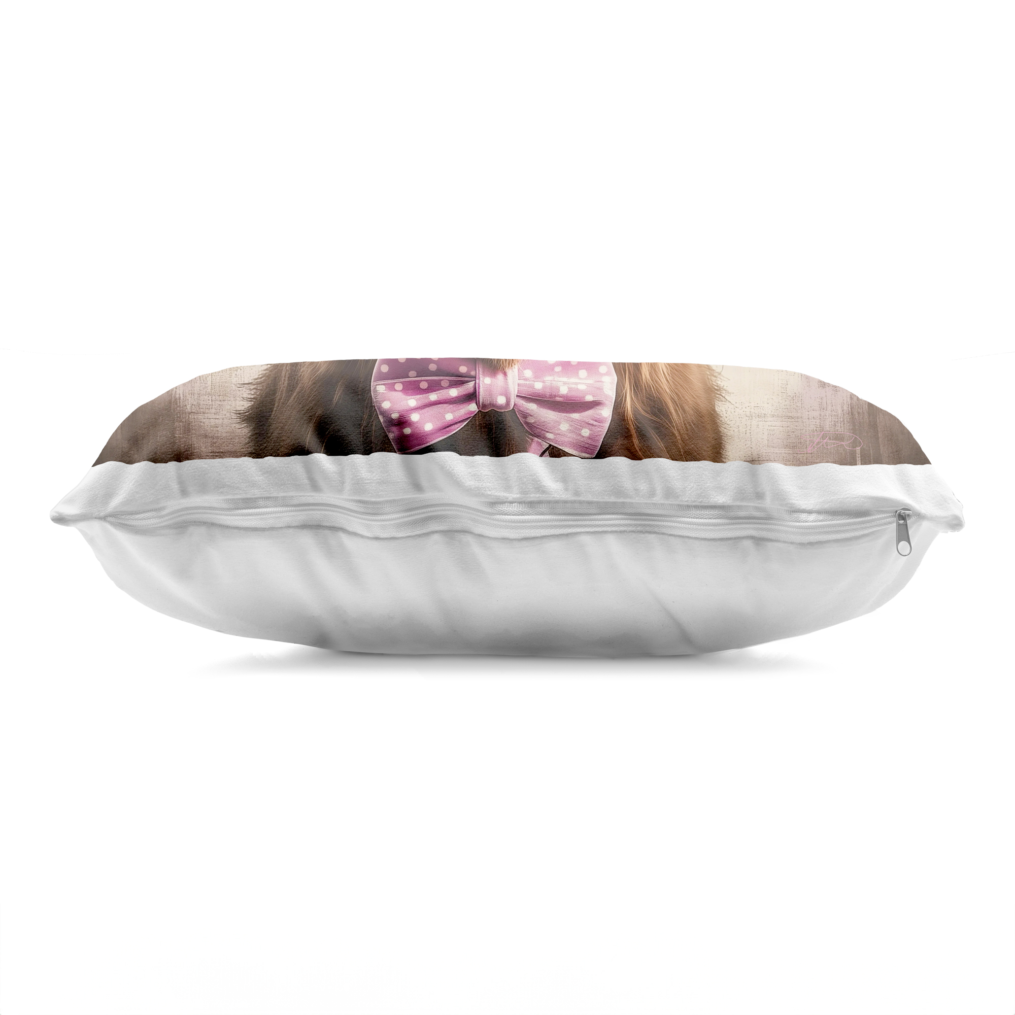 Stupell Industries Cute Cattle Pink Hearts Decorative Printed Throw Pillow, design by Shawna Stewart