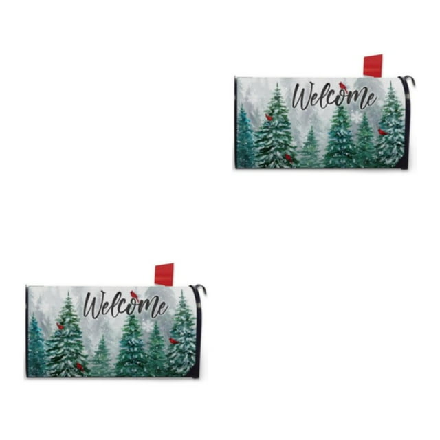 maskred Festive Atmosphere Vibrant Deer Patterned Sleeve For Mailbox Bright And Warm YTYH2309053 2Set