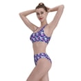 thumbnail image 5 of Pofeuu Skull Flower Print Womens Bathing Suits Modest High Waisted Bikini Sets Cute Halter 2 Piece Swim Suit, 5 of 7