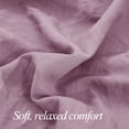 thumbnail image 5 of Mainstays Washed Ultra Soft Microfiber Bed Sheet Set, Queen, Lilac Bloom, 4 Piece, 5 of 11