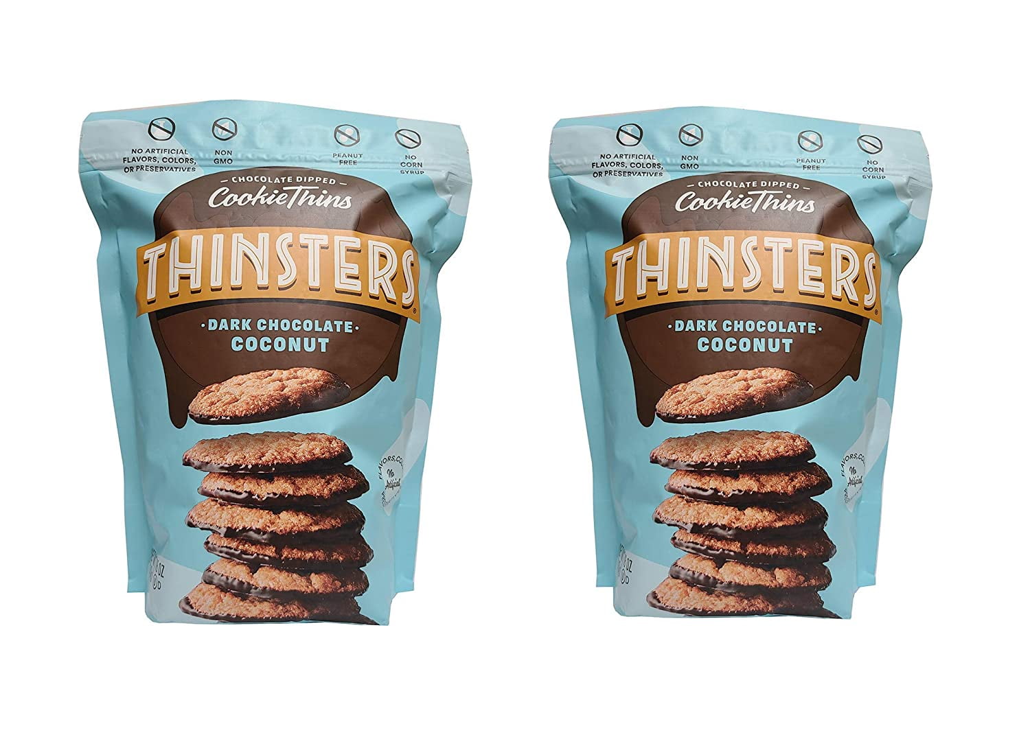 [2 packs] Mrs Thinsters Dark Chocolate coconut cookie thins 18 Oz 2 PACK Bulk Savings