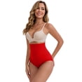 thumbnail image 4 of DARING DIVA Women's High-Waisted Butt Lifting Briefs Postpartum Tummy Control S Red, 4 of 5