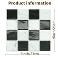 thumbnail image 4 of DEWOO Thick Peel and Stick Backsplash Tiles Kitchen Bathroom Square Self Adhesive Wall Tile Checkerboard Checkered Stickers,Black (10-Sheet, 9"×9"), 4 of 13