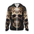 thumbnail image 1 of Balery Metal Style Horned Skull Sudadera ligera de manga larga con capucha y protección solar UPF 50+ para hombre y mujer, ideal para pesca y running-X-Large, 1 of 7