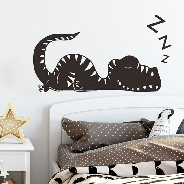 Removable Self adhesive Wall Decals Nursery Kids Room Kids Boys Eco friendly Decal Wall Sticker Cute Cartoon Sleeping Dinosaur