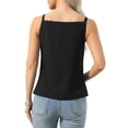 thumbnail image 3 of INSPIRE CHIC 2026 Summer Suit Vest for Women Sleeveless Button Down Square Neck Business Casual Blazer Vest Tops XL Black, 3 of 6