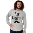 thumbnail image 4 of Funny Matching Couples His Hers Set Men's Big & Tall Long Sleeve Graphic Tee Brisco Brands 2X, 4 of 6