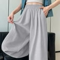 thumbnail image 5 of Olyvenn Womens Flowy Wide Leg Beach Trousers Business Work Casual Pants High Waist Solid Lightweight Pants Summer Trendy Clothes 2025 Khaki L, 5 of 9