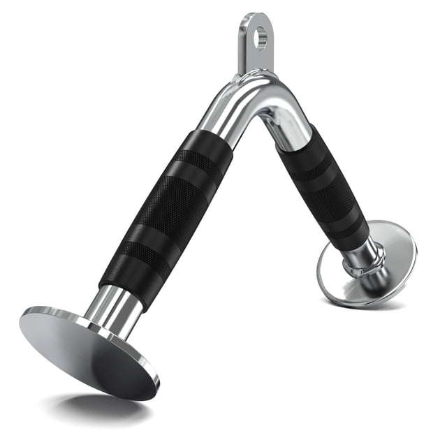 Synergee V-Shaped Push Down Bar Universal Cable Machine Attachment. V Shape for Tricep Push Downs. Great for Upper Body Workouts.