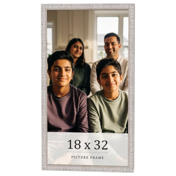 18x32 Frame White Real Wood Picture Frame Width 0.75 inches | Interior Frame Depth 0.5 inches |