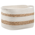 thumbnail image 1 of Bouclair Off White Water Hyacinth Basket Small, 1 of 4
