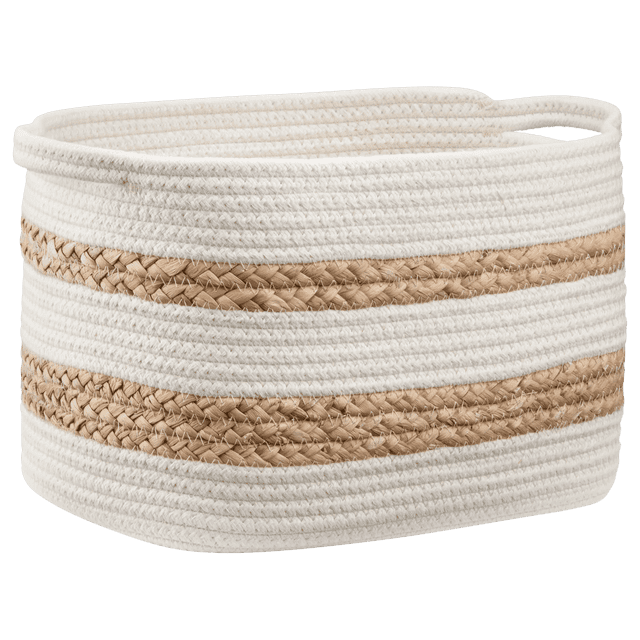 Bouclair Off White Water Hyacinth Basket Small