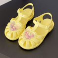thumbnail image 5 of Eltusu Girls Jellies, PVC Summer Flat No Slip Casual Jelly Shoes Yellow Size 11.5(Little Kids), 5 of 7