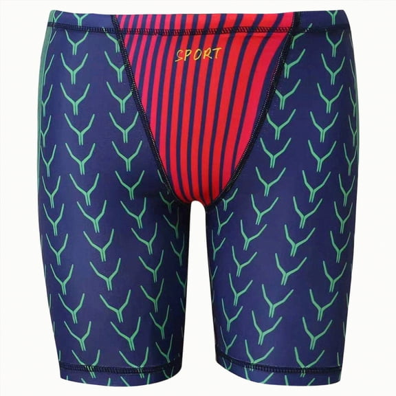 Leey-World Boys Swim Jammers - Youth Competitive Swim Racing Team Swimming Shorts Swimsuit Trunks Bathing Suit Quick Dry UPF 50 (Red,15-16 Years)